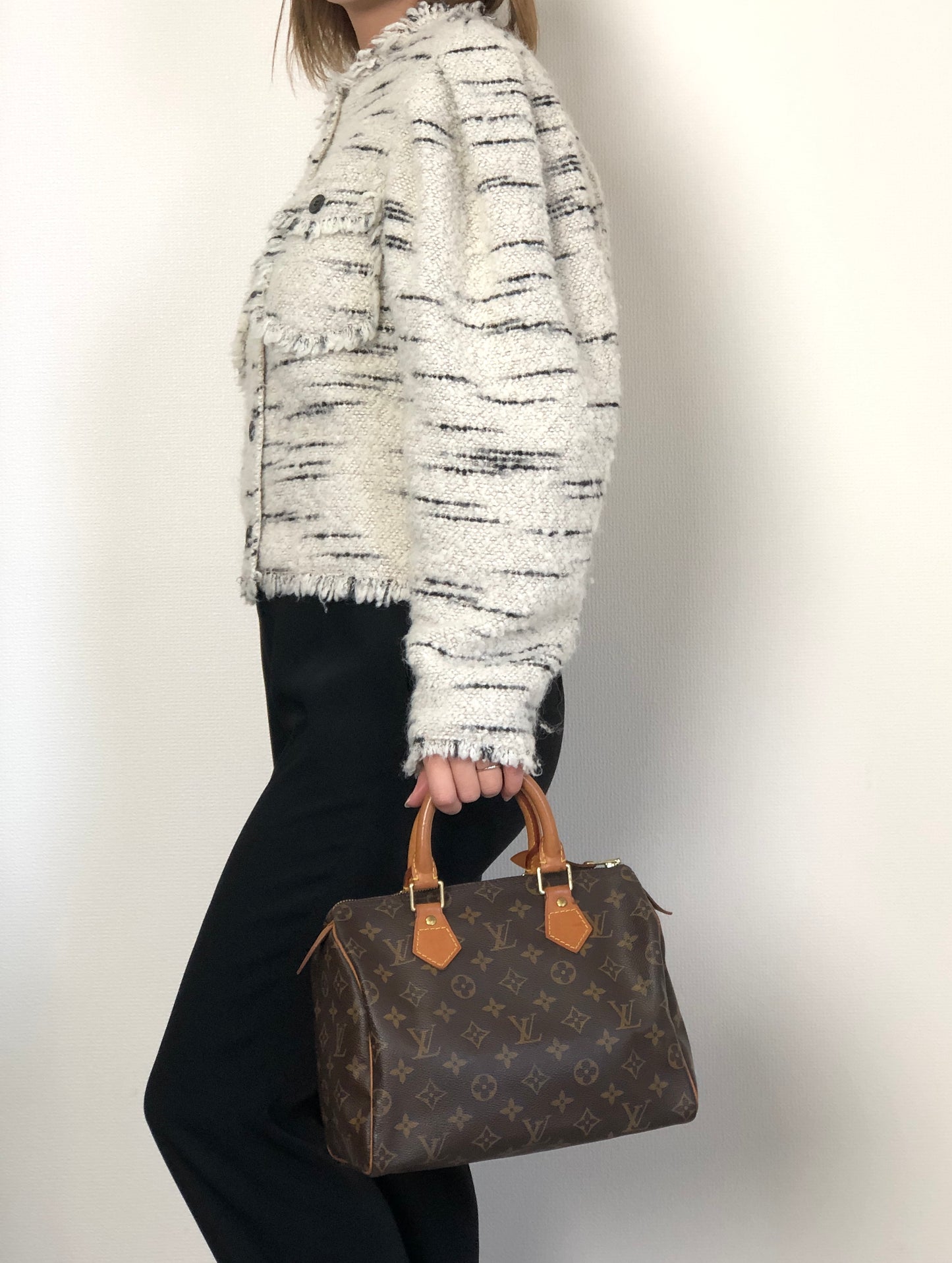 LOUIS VUITTON Monogram Small Boston bag Handbag Brown Vintage szn2aw