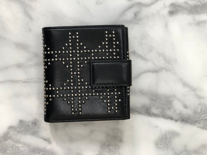 Christian Dior StudsCannage Wallet Black nae53z