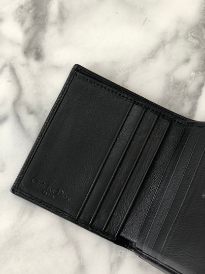 Christian Dior StudsCannage Wallet Black nae53z