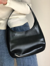 Load image into Gallery viewer, CELINE Logo Hobobag Handbag AVA Black Old Celine vintage tn8fbb
