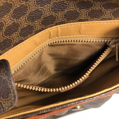 CELINE Macadam Blason Crossbody Shoulder bag Brown vintage Old Celine ifxa4f