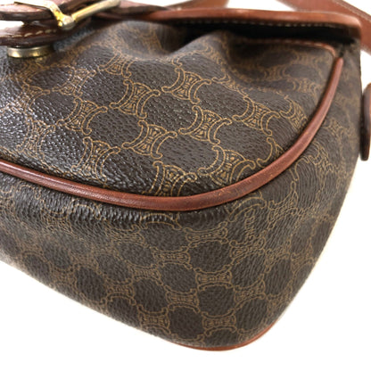 CELINE Macadam Blason Crossbody Shoulder bag Brown vintage Old Celine ifxa4f