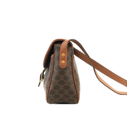 CELINE Macadam Blason Crossbody Shoulder bag Brown vintage Old Celine ifxa4f