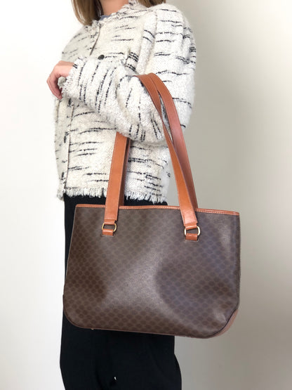 CELINE Macadam Totebag Brown Vintage iticcu