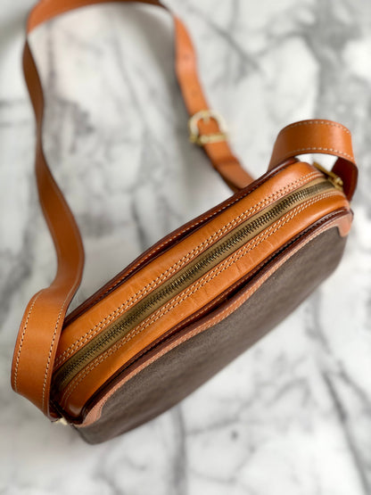 CELINE Macadam Gancini Shoulderbag Brown Vintage Old celine bbyfhi