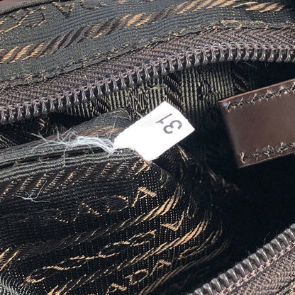 PRADA logo nylon leather backpack brown vintage pddjj7