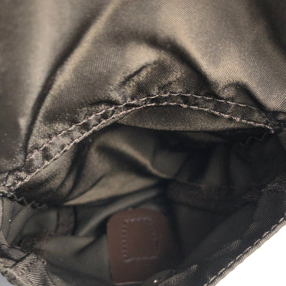 PRADA logo nylon leather backpack brown vintage pddjj7