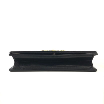 CELINE Horsebit Chain Plastic Shoulder bag Black Vintage Old Celine xby4ty