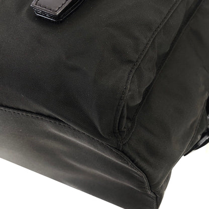 PRADA logo nylon leather backpack brown vintage pddjj7