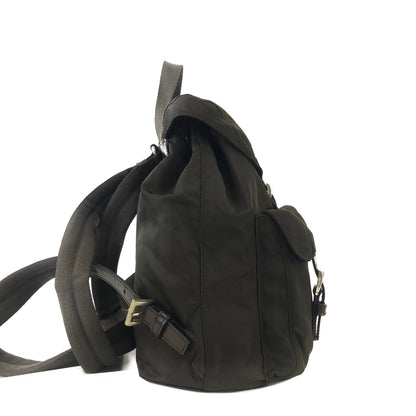 PRADA logo nylon leather backpack brown vintage pddjj7