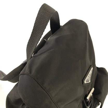 PRADA logo nylon leather backpack brown vintage pddjj7