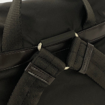 PRADA logo nylon leather backpack brown vintage pddjj7