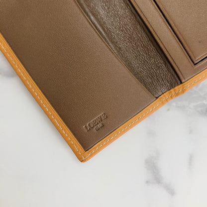 LOEWE Anagram Logo Leather Six Ring Keycase Camel Vintage Old vvzca5