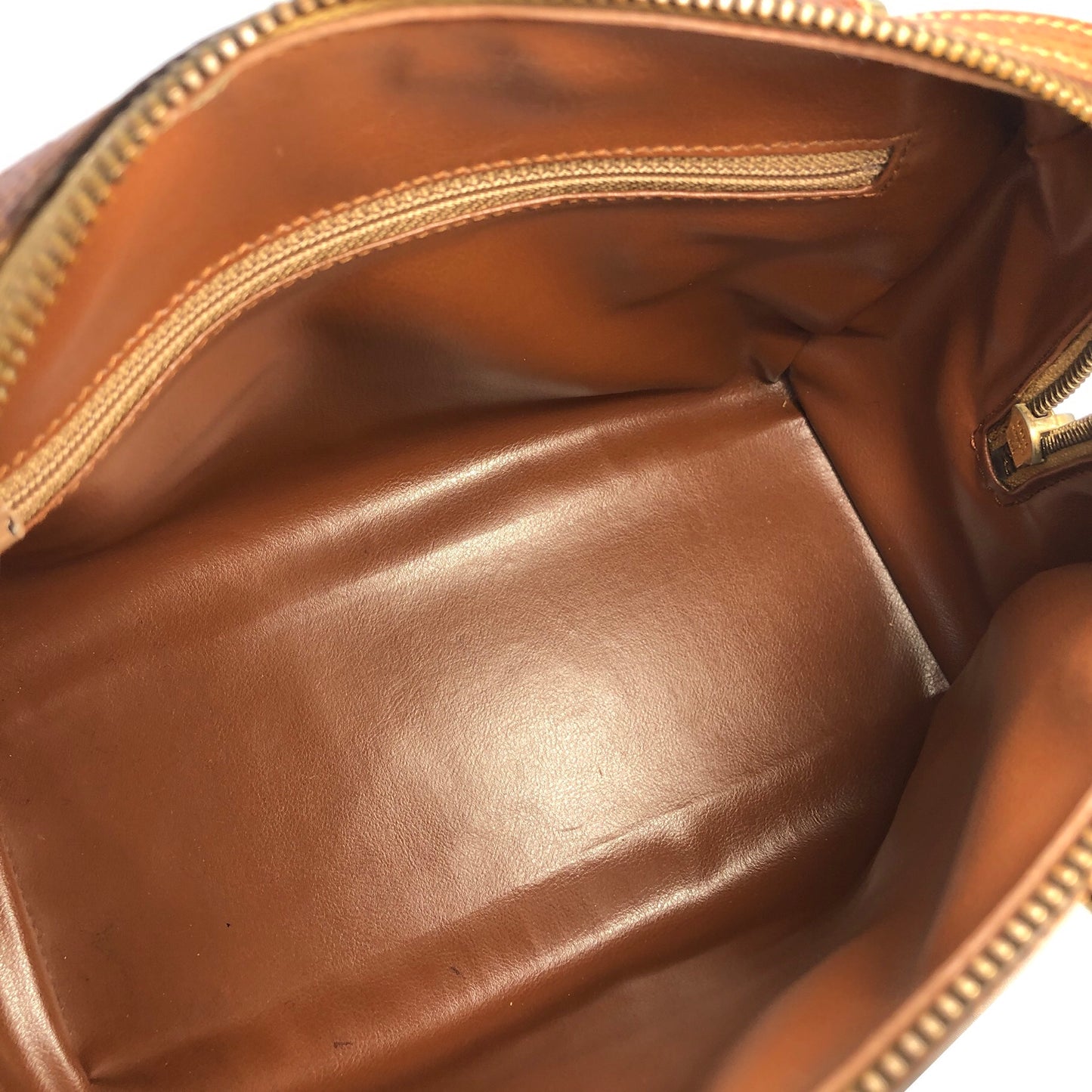 CELINE Leather Mini Boston bag Handbag Brown Vintage Old CELINE prczmn