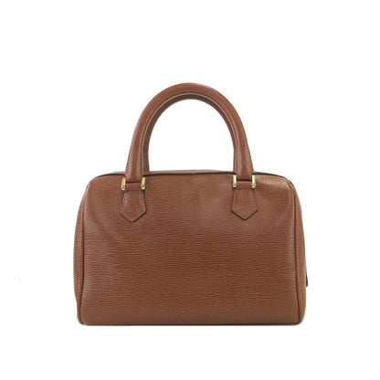 CELINE Leather Mini Boston bag Handbag Brown Vintage Old CELINE prczmn