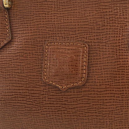 CELINE Leather Mini Boston bag Handbag Brown Vintage Old CELINE prczmn