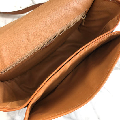 CELINE Macadam Blason Half Circle Crossbody Shoulder bag Brown vintage Old Celine x562cx