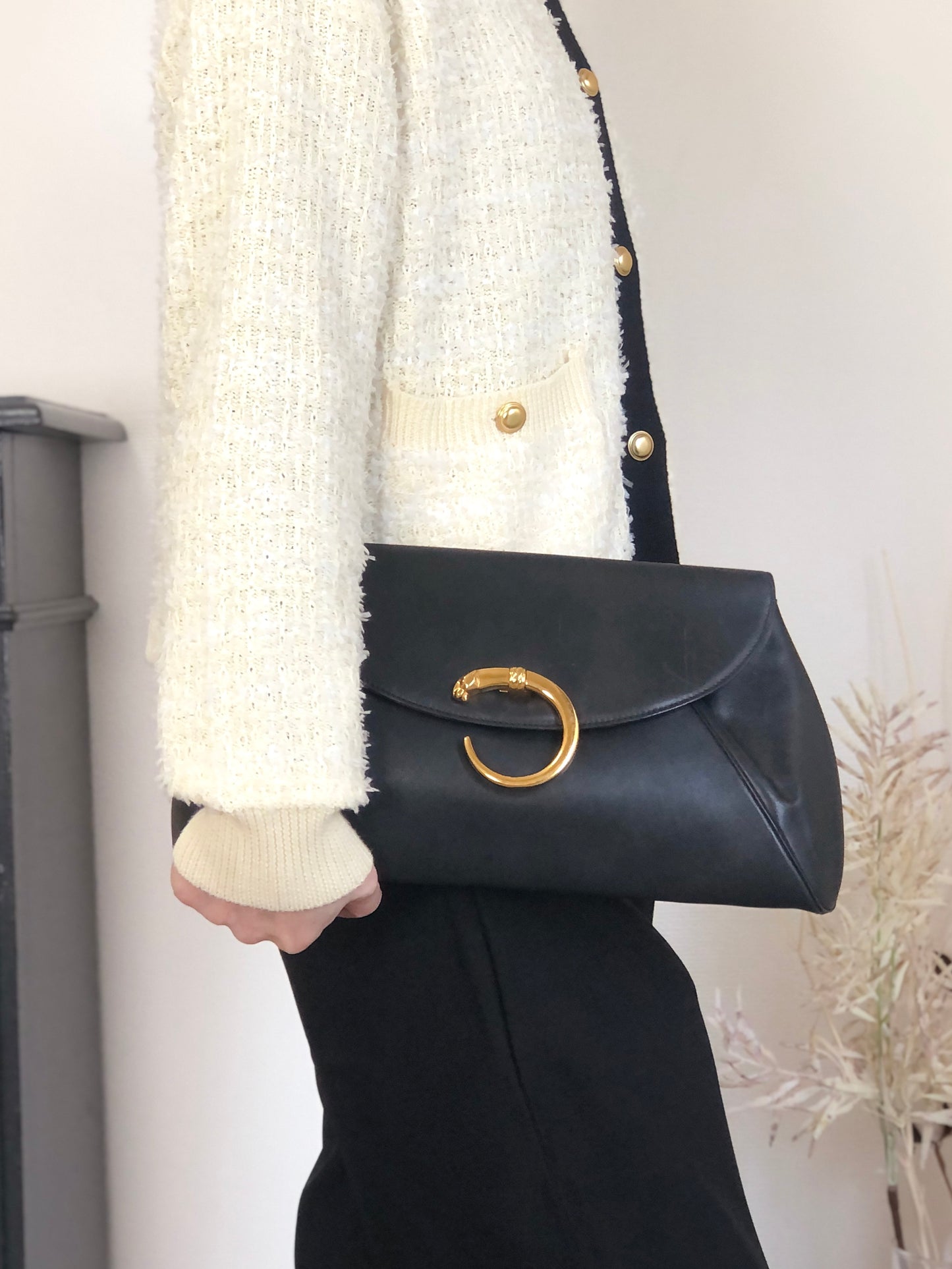 Cartier Clutch bag Black Vintage izesz7