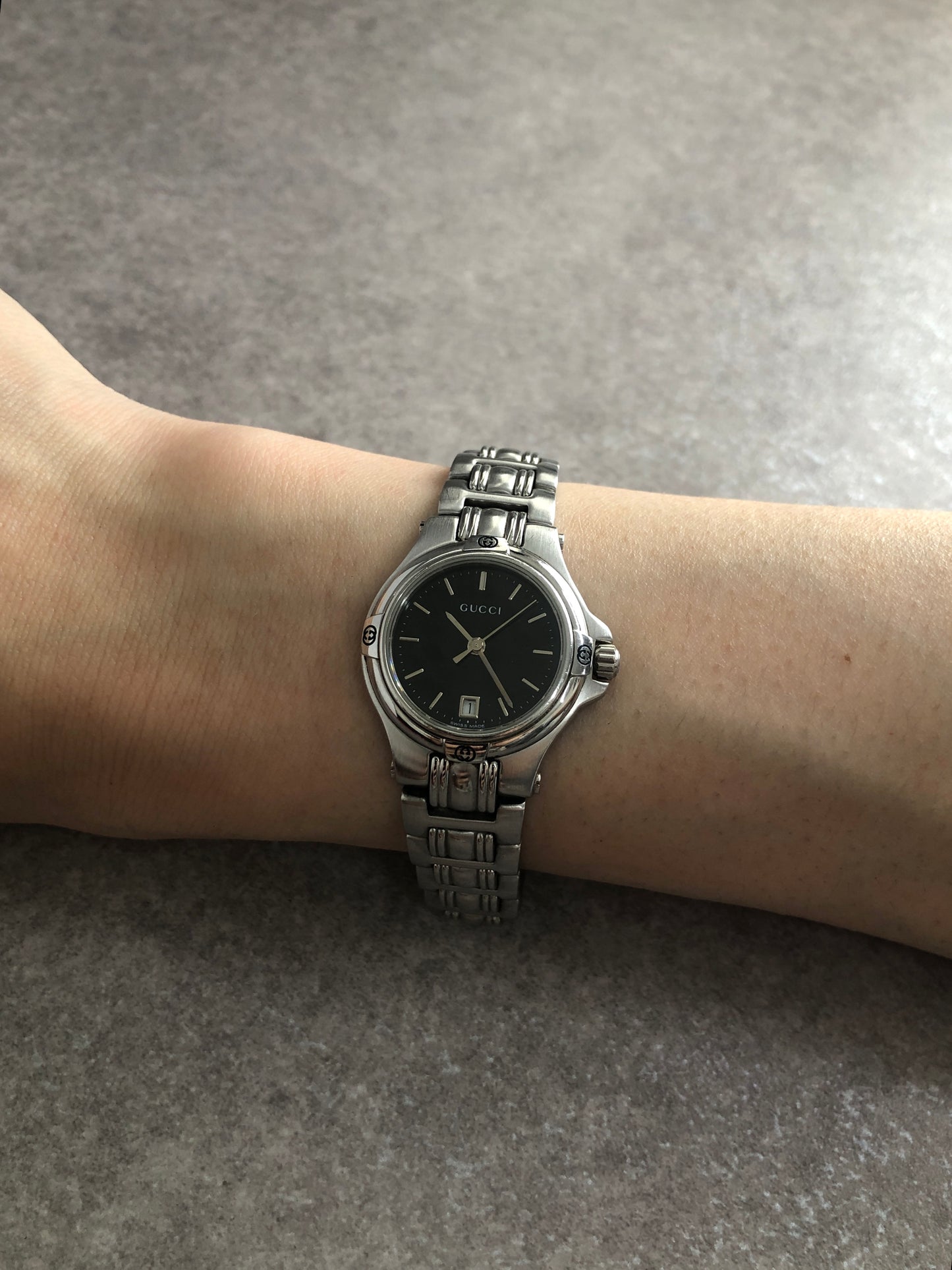 GUCCI GG Watch Silver 9040L Vintage ewahfk