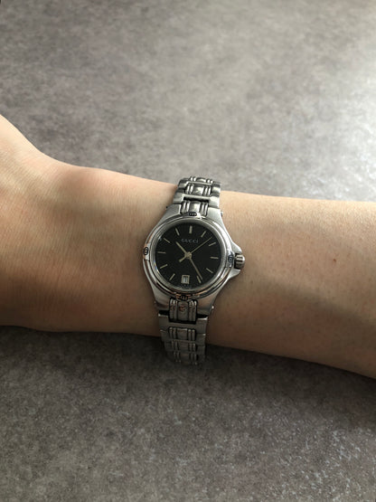 GUCCI GG Watch Silver 9040L Vintage ewahfk