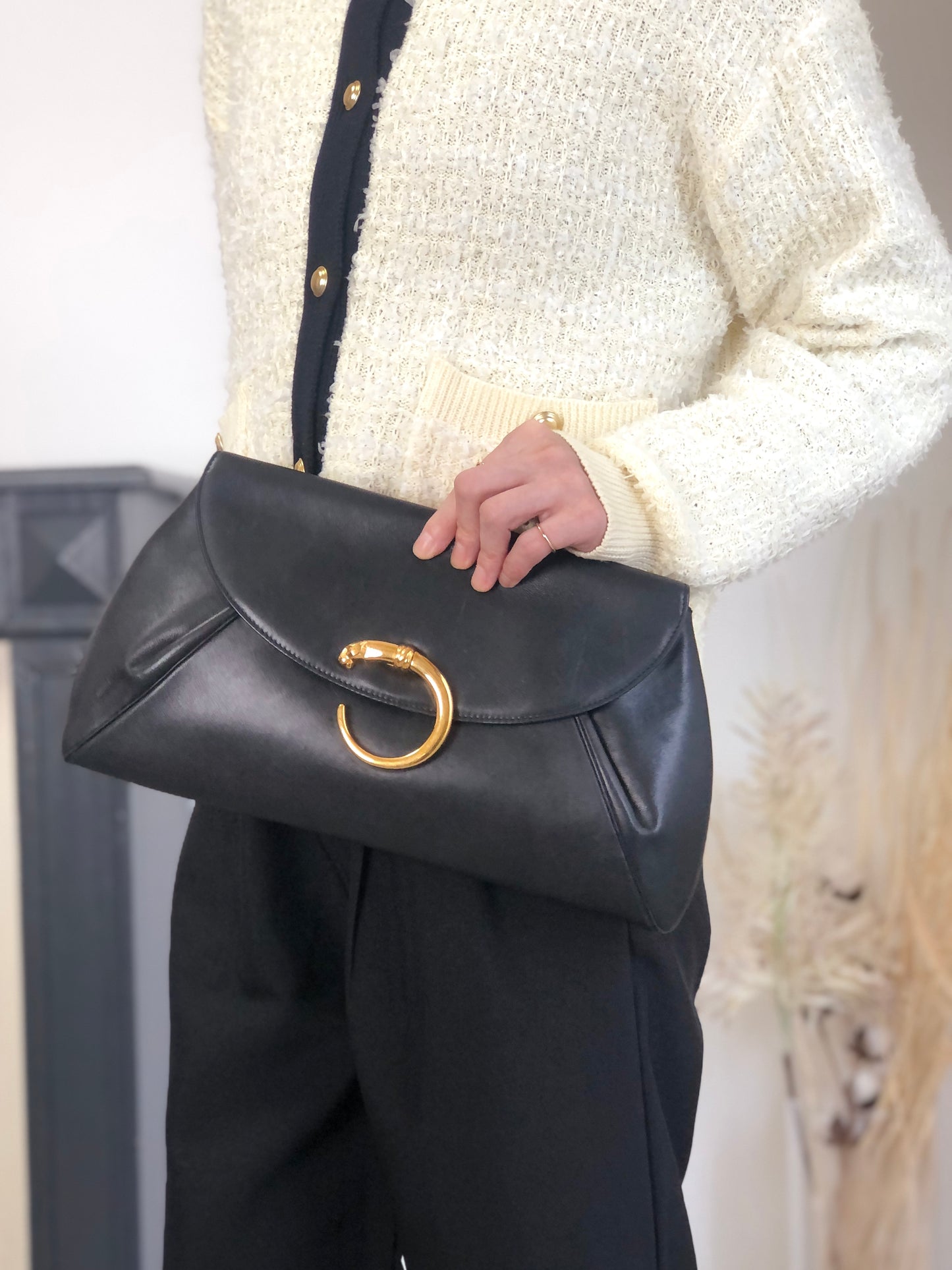 Cartier Clutch bag Black Vintage izesz7