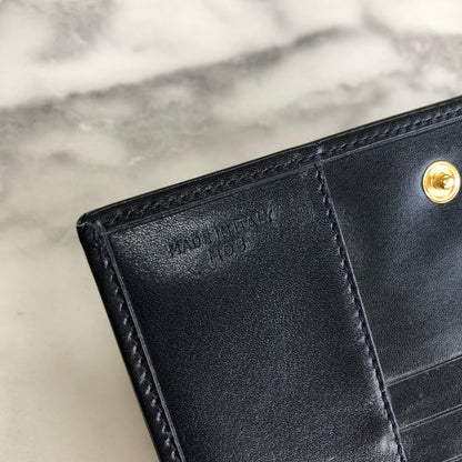 CELINE Gancini Compact Wallet navy Accessory Vintage Old celine ex4txk