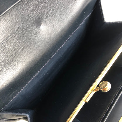 CELINE Gancini Compact Wallet navy Accessory Vintage Old celine ex4txk