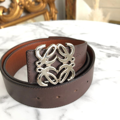 LOEWE Anagram Belt Brown Vintage Old 58xbt4