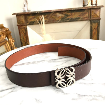 LOEWE Anagram Belt Brown Vintage Old 58xbt4