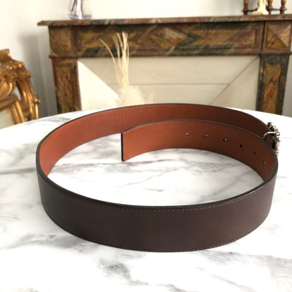 LOEWE Anagram Belt Brown Vintage Old 58xbt4