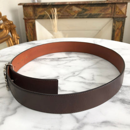LOEWE Anagram Belt Brown Vintage Old 58xbt4