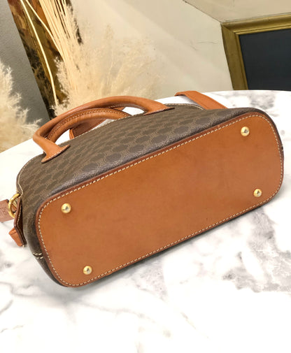 CELINE Macadam Two-way Shoulder bag Mini Bolide Handbag Brown Vintage Old CELINE zgzvag