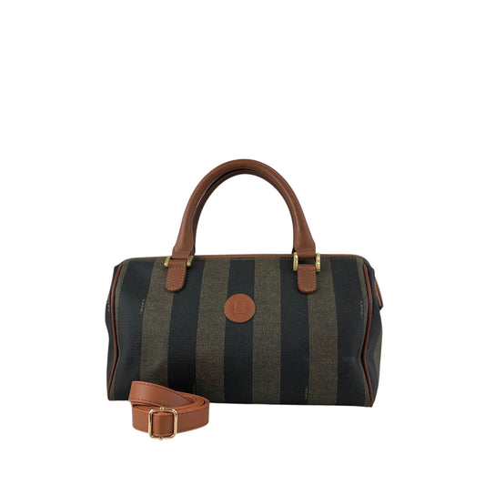 FENDI Pecan Small Boston bag Handbag Brown Vintage 5r2ye8