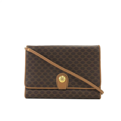 CELINE Macadam Blason Button Crossbody Shoulderbag Brown Vintage Old celine fyva4a