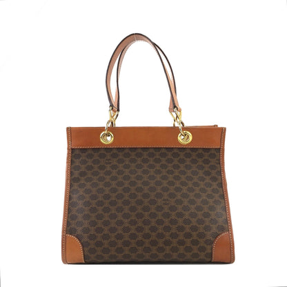 CELINE Macadam Tote bag Hand bag Brown Vintage Old k7b3yz