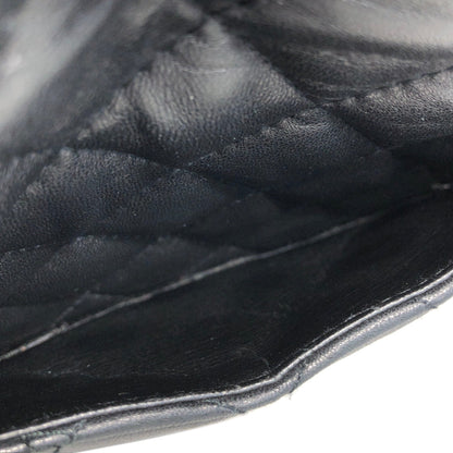 GIVENCHY Logo Quilted Leather Chain Shoulder bag Black Vintage Old 3jspgv