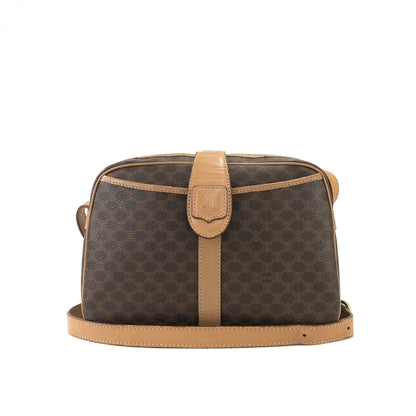 CELINE Macadam Blason Magnet Crossbody Shoulderbag Brown Vintage Old celine z84gux