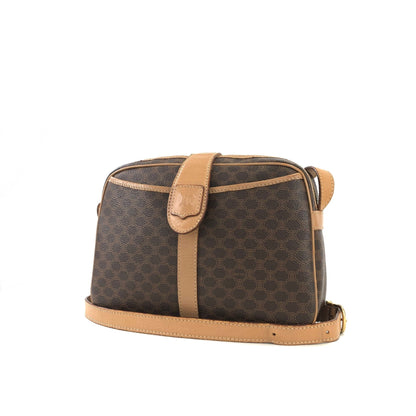 CELINE Macadam Blason Magnet Crossbody Shoulderbag Brown Vintage Old celine z84gux