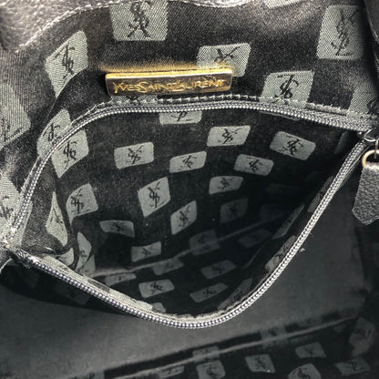 Yves Saint Laurent Diamond Cutout Shoulder bag Black YSL Vintage Old deuxn2