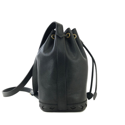 Yves Saint Laurent Diamond Cutout Shoulder bag Black YSL Vintage Old deuxn2