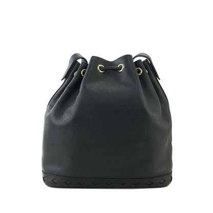 Yves Saint Laurent Diamond Cutout Shoulder bag Black YSL Vintage Old deuxn2