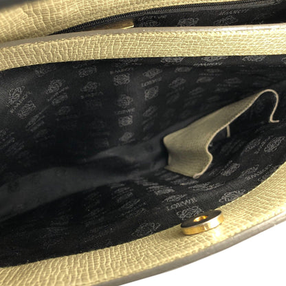 LOEWE Logo Front Pocket Embossed Leather Handbag Mint Green Vintage Old vaihgy