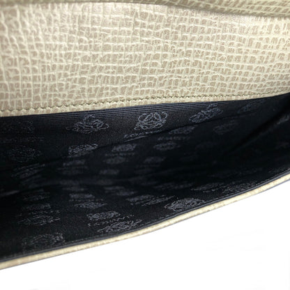 LOEWE Logo Front Pocket Embossed Leather Handbag Mint Green Vintage Old vaihgy