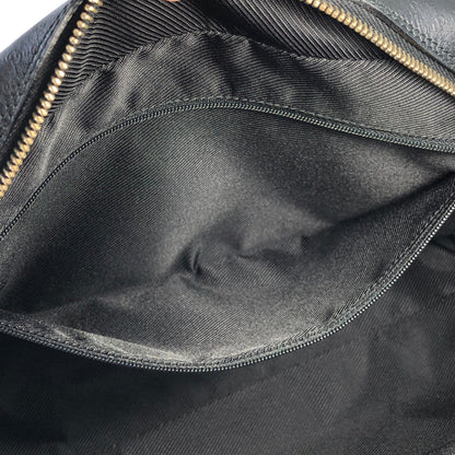 GUCCI Micro GG Logo Front Zipper Handbag Boston bag 0021115 Black Vintage Old Gucci vi3dhx