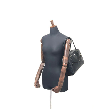 GUCCI Micro GG Logo Front Zipper Handbag Boston bag 0021115 Black Vintage Old Gucci vi3dhx