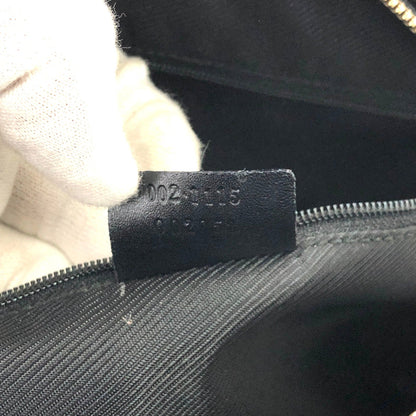 GUCCI Micro GG Logo Front Zipper Handbag Boston bag 0021115 Black Vintage Old Gucci vi3dhx