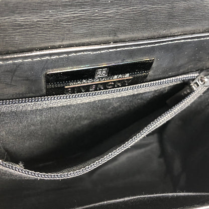 GIVENCHY Turn lock Two-way Logo Small Handbag Black Vintage Old 3kcpa6