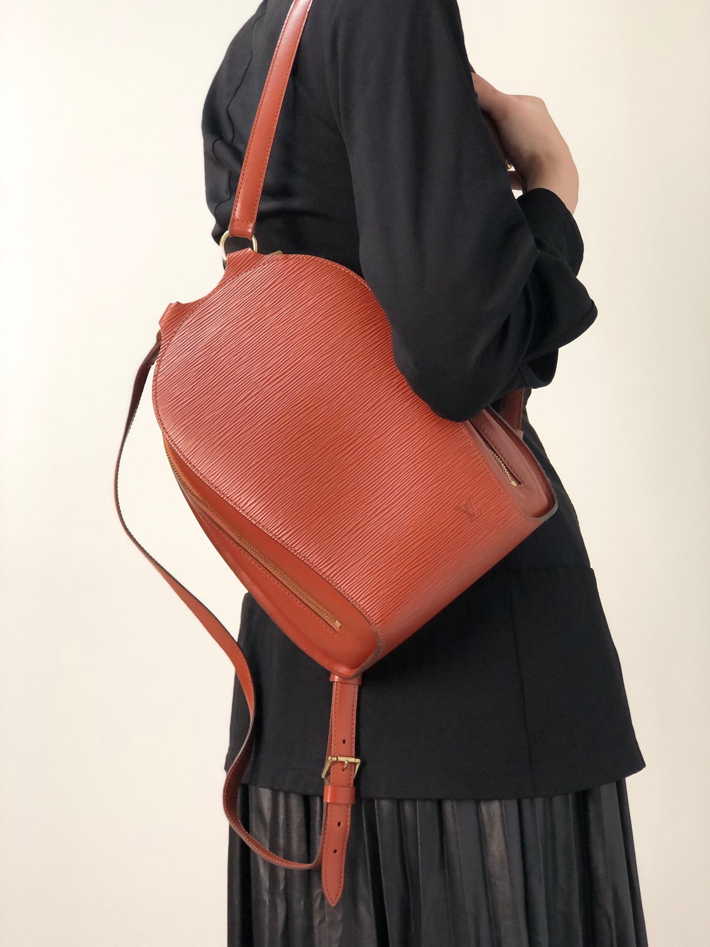 LOUIS VUITTON Epi Backpack Brown M52233 Vintage dfeveu