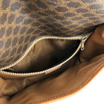 CELINE Macadam Front buckle Shoulder bag Brown Vintage Old CELINE vjh83d