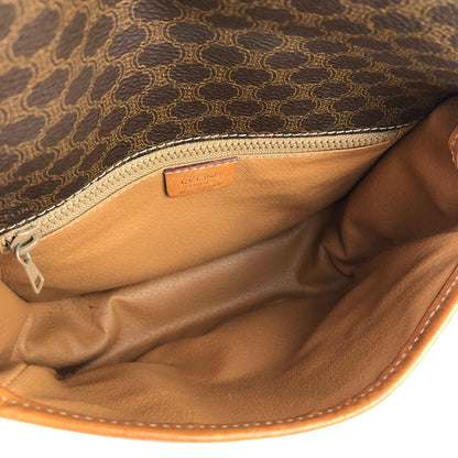 CELINE Macadam Front buckle Shoulder bag Brown Vintage Old CELINE vjh83d
